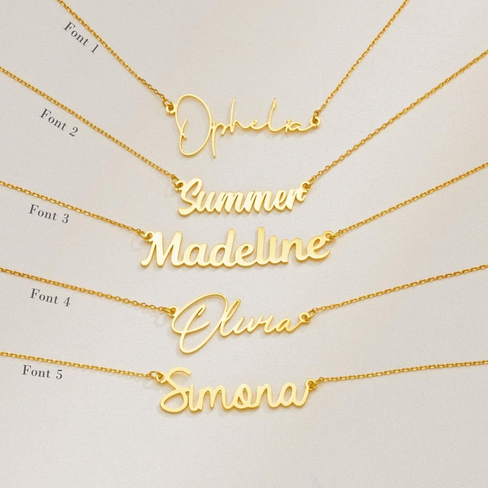 image-Hot-selling DIY customized stainless steel necklace English name number year tag clavicle chain pendant customized