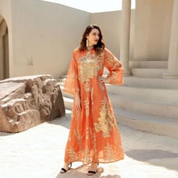 image-AB056 2023 European dress Muslim dress summer abaya fashion sequins Middle East foreign trade women's clothing