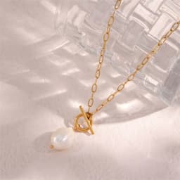 image-e-Manco Baroque Pearl Necklace Rose Gold