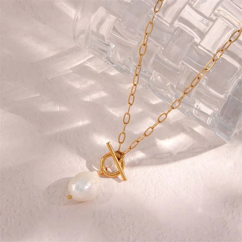 image-e-Manco Baroque Pearl Necklace Rose Gold