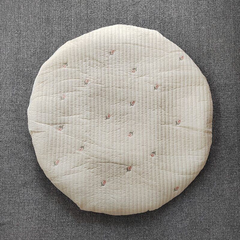 image-INS new baby round crawling mat game mat removable and washable floor mat exquisitely embroidered baby tent carpet