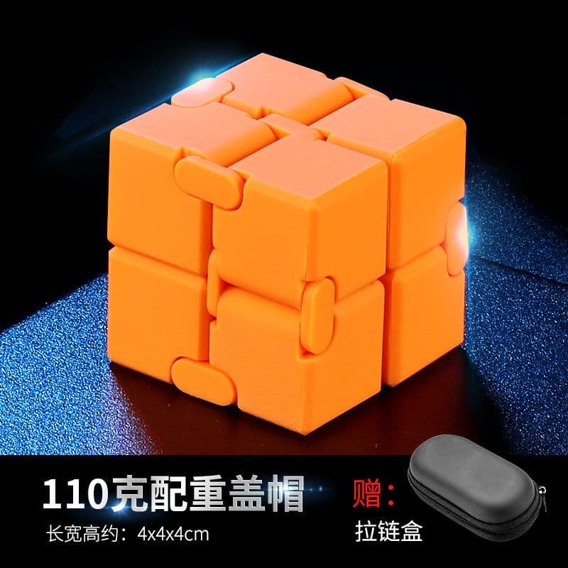 image-Yijie Metal Rubik's Cube - 155g Alloy Flip Toy, Golden Cap, Multi-Cap