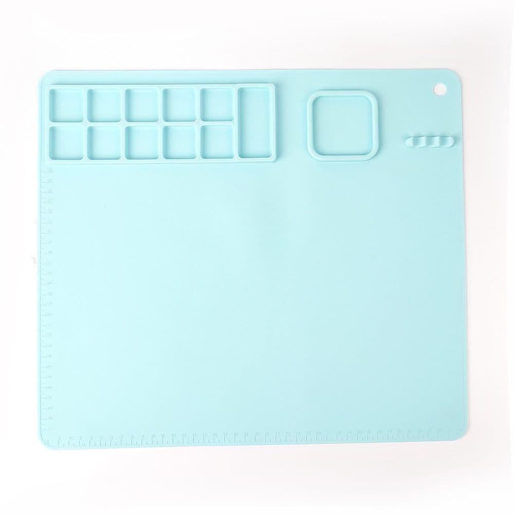 image-Tingfeng Silicone Art Painting Pad Set - Easy Wash Drawing Board with Palette