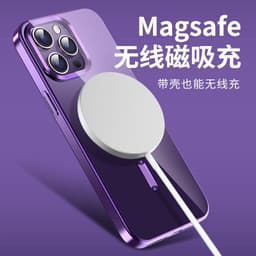 image-Aibairuixin iPhone 13 14 Transparent Case, Anti-Drop, Magnetic Suction