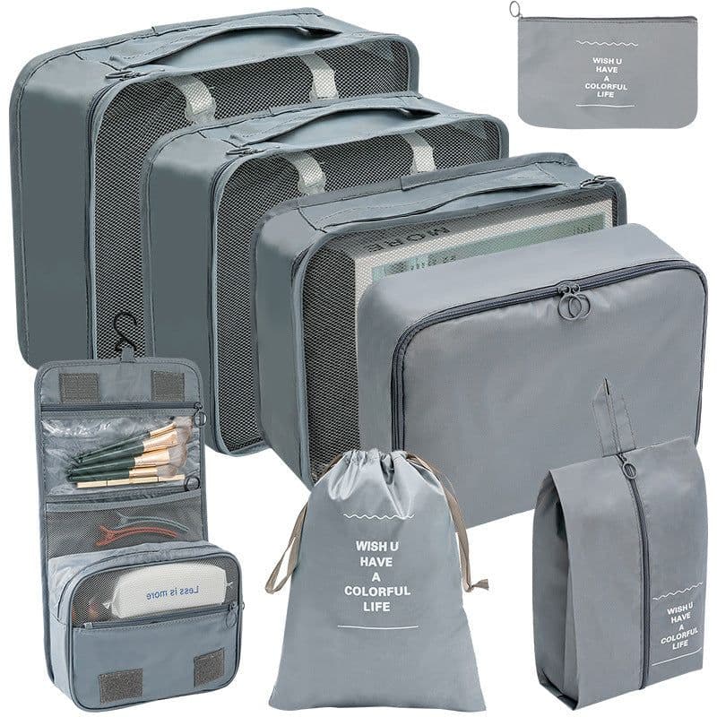image-Travel Storage Organizer 7-Piece Set - Dark Blue