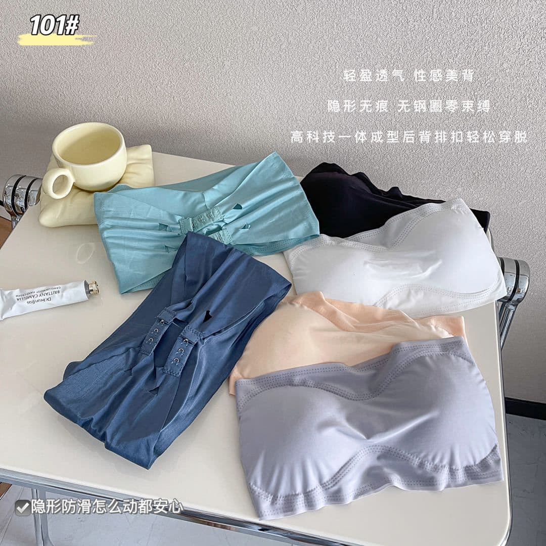 image-Odea Ice Silk Halter Tube Top for Women, Breathable & Anti-Light (66 characters)