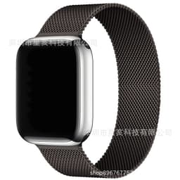 image-Apple Watch iWatch Ultra Milanese Magnetic Strap - Stainless Steel Brown 42mm