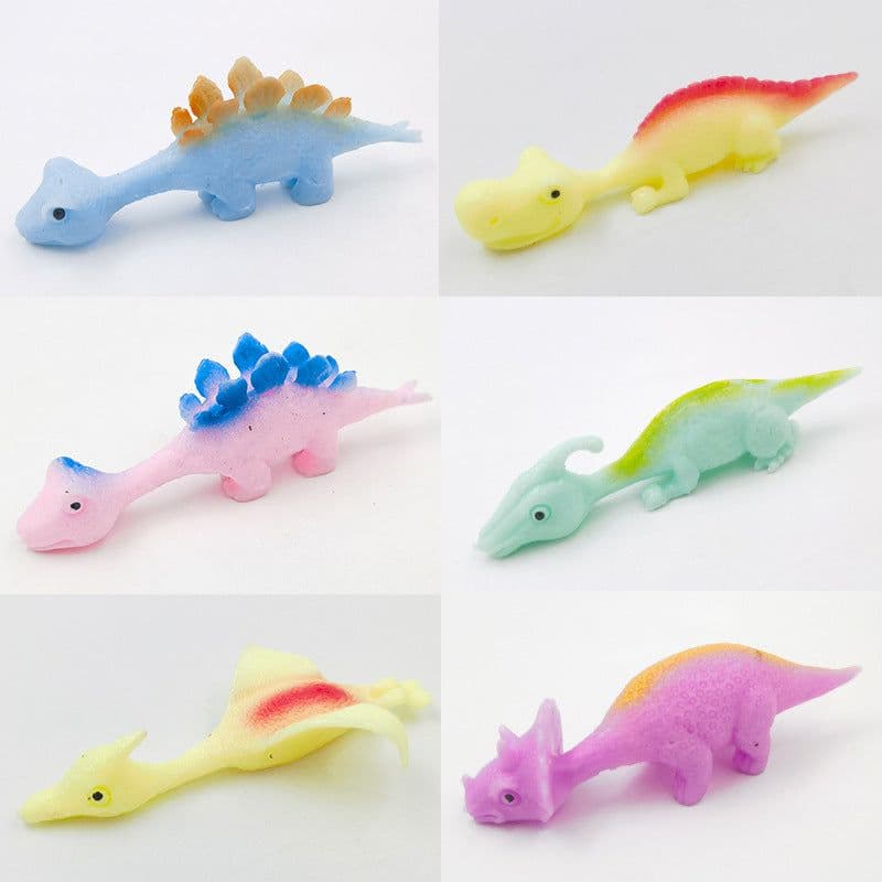 image-Zhijia TPR Catapult Dinosaur Toy - Kids Launch Slingshot