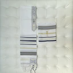 image-Arabian Scarf Shawl - Navy Blue Gold 50x180cm Polyester