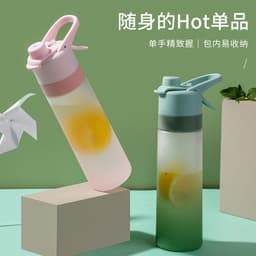 image-Orange Source Water Bottle 650ml - Gray Sports Cup