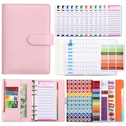 image-Macaron A6 Leather Notebook Budget Planner