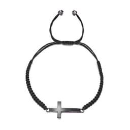 image-Ba Yue Cross-Border Couple Rope Bracelet - Red/Black Alloy