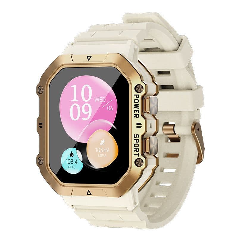 image-New W1 Smart Bracelet Watch - 1.65" Pedometer Heart Rate Monitor, Blood Oxygen, Waterproof, Pink