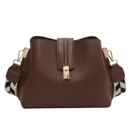 image-ACKCA PU Bucket Bag - Brown Women's Shoulder Bag