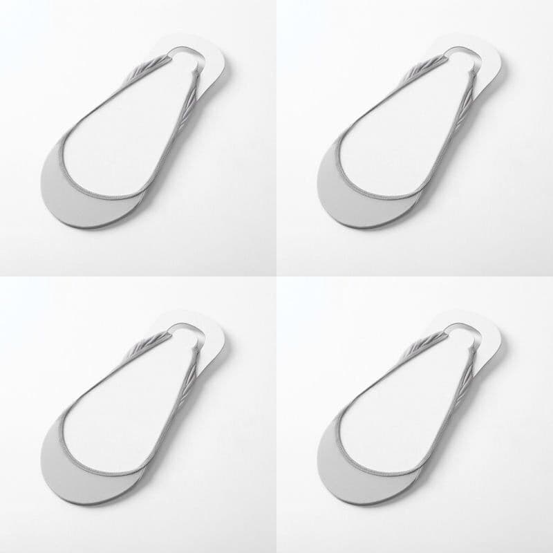 image-Half-palm suspenders sponge pad suspenders ice silk boat socks female hollow out invisible half summer sweat-absorbing thin invisible socks