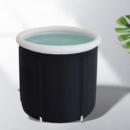 image-Inflatable Bath Bucket - Black Balloon Style (85*75) PVC Bath Tub