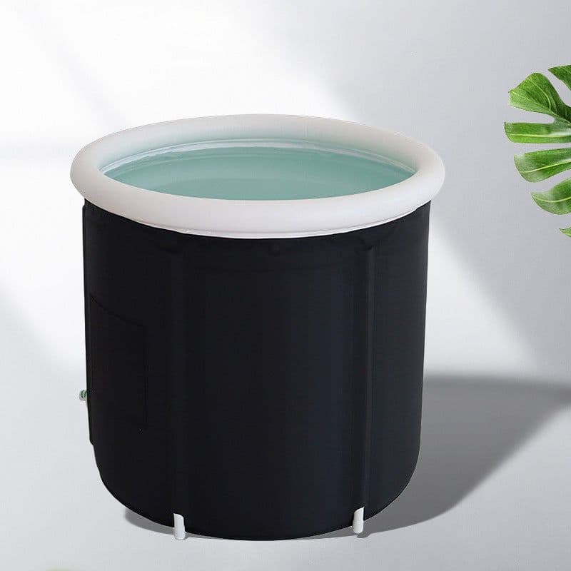 image-Inflatable Bath Bucket - Black Balloon Style (85*75) PVC Bath Tub