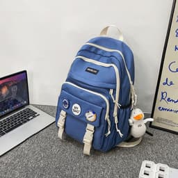 image-Klein Blue Nylon Backpack - Water Resistant School Bag