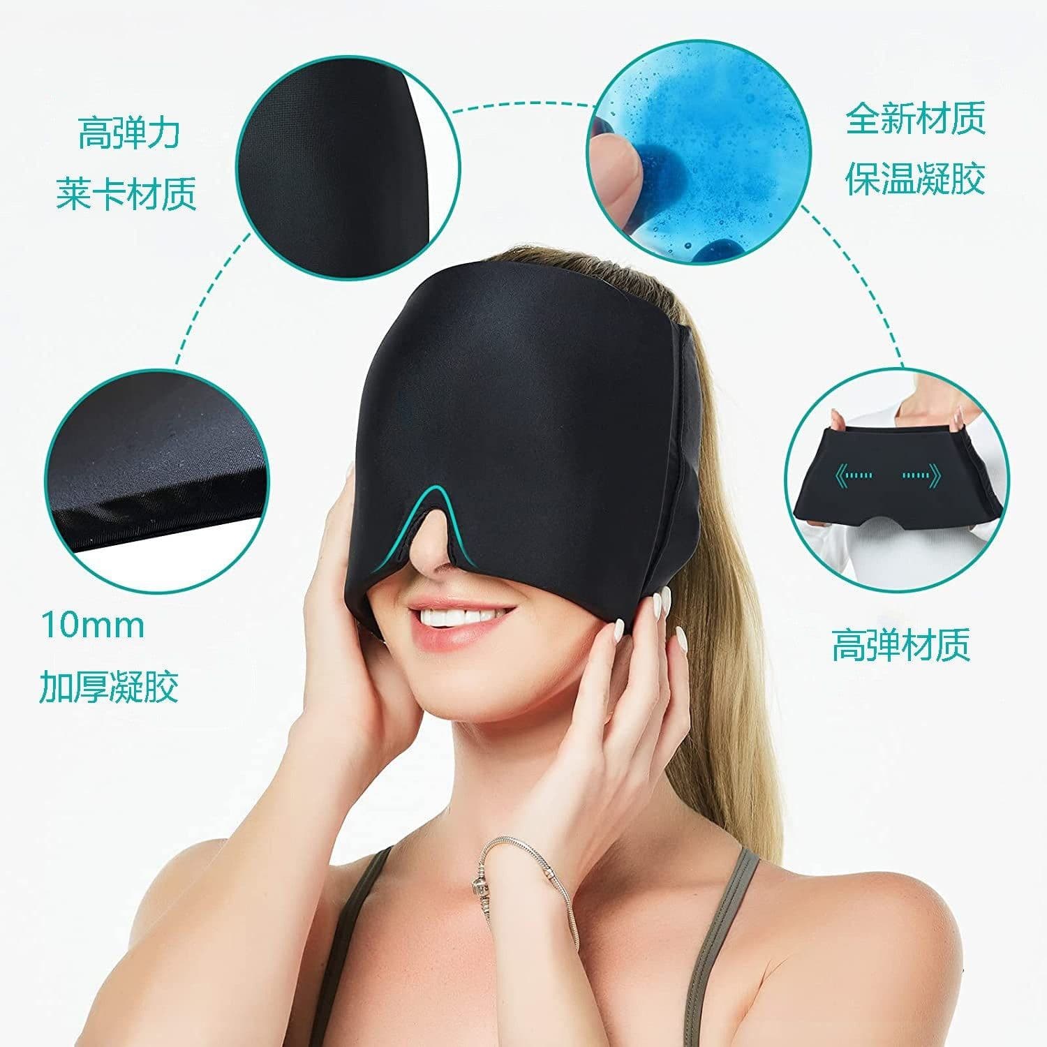 image-Ice Gel Compress Mask - Hydrogel Hot Cold Therapy