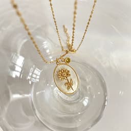 image-December Flower Necklace - Sunflower Copper Clavicle Chain 21-50cm