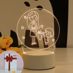image-Christmas 3D Night Light Table Lamp, Kids' Gift, Modern, USB, 135x210mm