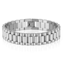 image-Stainless Steel Men's Bracelet 15mm Wide Adjustable