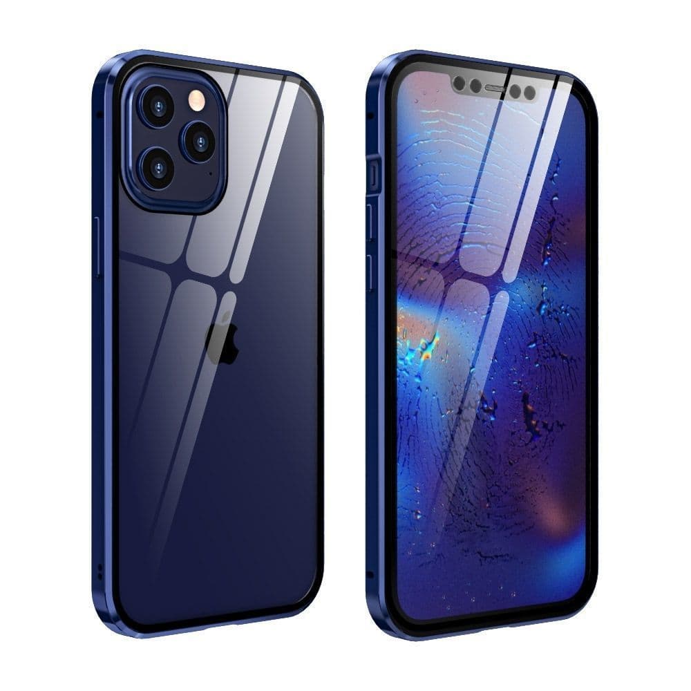 image-Suitable for iPhone12 double-sided Magneto mobile phone case Apple 11Promax magnetic metal frame protective cover xs