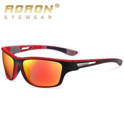 image-AORON Polarized Sports Sunglasses - Yellow Lens Black Frame