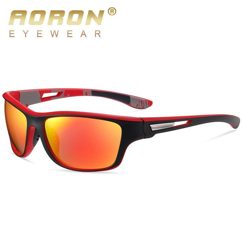 image-AORON Polarized Sports Sunglasses - Yellow Lens Black Frame