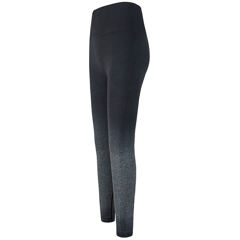 image-Gradient Color Yoga Pants - High Waist Peach Sports Leggings