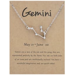 image-Yulu 12-Constellation Diamond Necklace Alloy Clavicle Chain - Brown