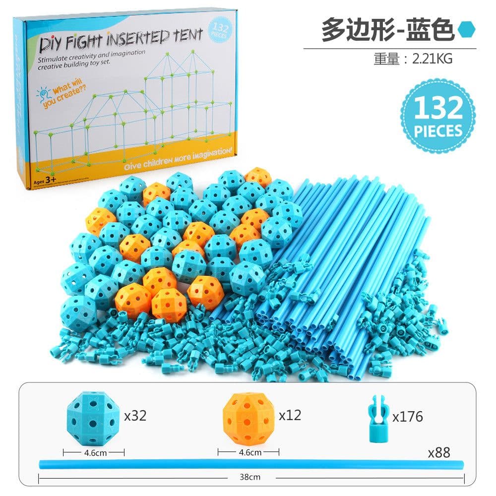 image-Cheng Ke Kids Tent Castle 132PC DIY Beads