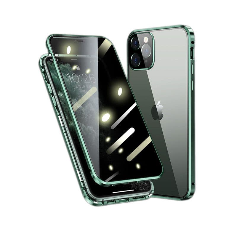 image-Suitable for iPhone14 mobile phone case Magneto Apple HD / anti-peep double-sided glass metal magnetic suction protective cover