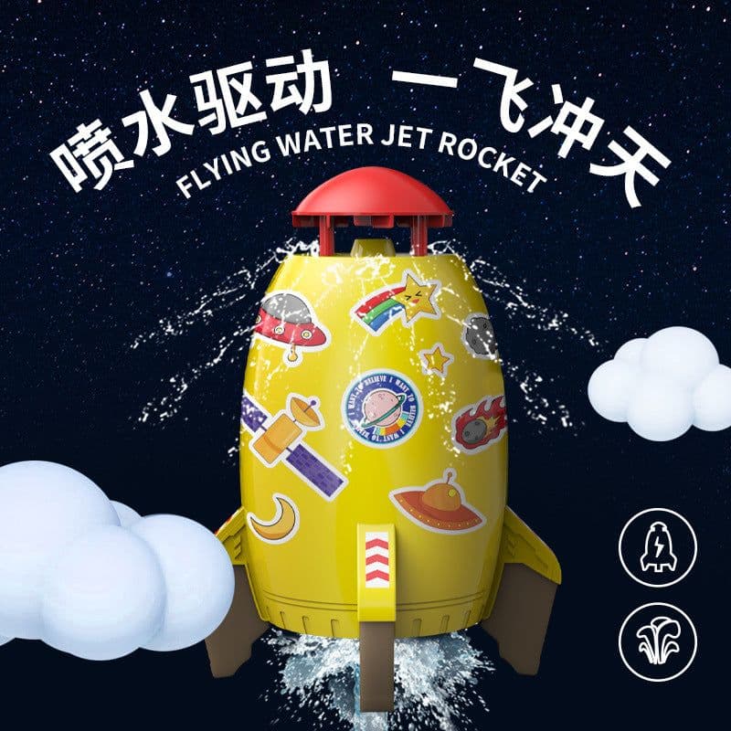 image-Water Spray Rocket Toy - Outdoor Sprinkler