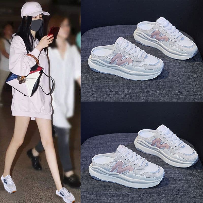 image-Korean Summer 2023 Canvas Shoes, Khaki, Low Top, Thick Sole, 40