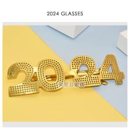 image-2024 Digital Glasses Cross-border New Year's Eve Party Decoration Christmas Glasses Digital Funny Sunglasses