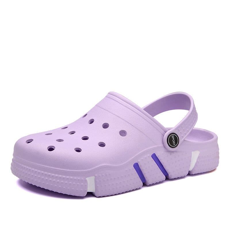 image-Xindixin Hole Shoes Men Sandals Purple 46