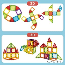 image-46pcs medium-sized color window magnetic sheet educational children's toys parent-child interaction parts changeable magnet assembly building blocks