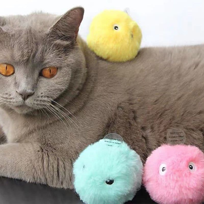 image-Pippi Pets Plush Barking Cat Toy - Self-Healing Sound Ball