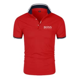 image-Men's & Women's Milk Fiber Polo Shirt, Short Sleeve, 4XL Blue Black