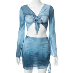 image-R21ST129 Tie-Dye Mesh Skirt - Women's Beach