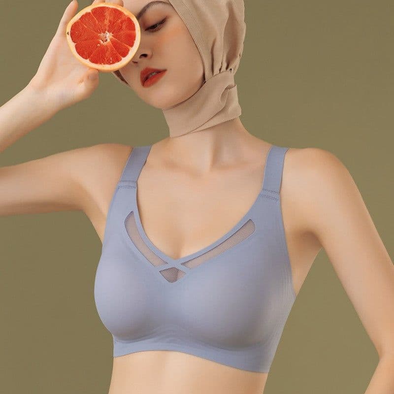 image-Man Poet Bra 3XL Seamless Nylon Gray Blue
