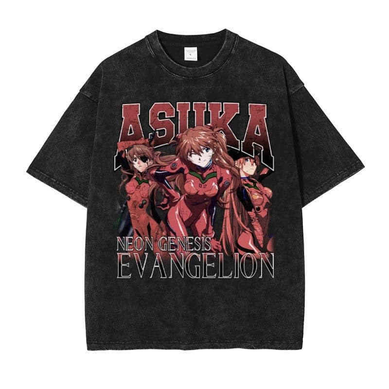 image-Black Cartoon T-Shirt, Breathable, XXXL, Loose Fit, Men's