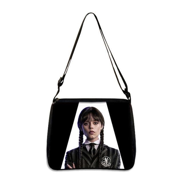 image-Cross-border Adams family Wednesday addams ladies shoulder bag niche armpit bag fashion handbag
