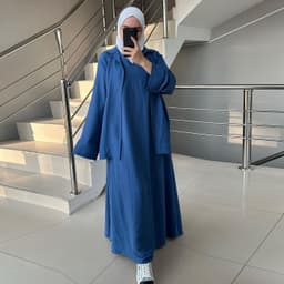 image-Middle Eastern Elegant Loose Dress - Spring 2024 Long Sleeve Skirt XXL