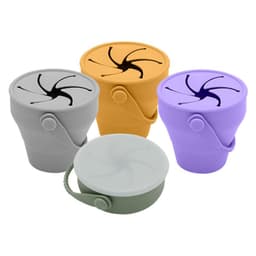 image-Children's Folding Silicone Snack Bowl - 2023 New Portable Design
