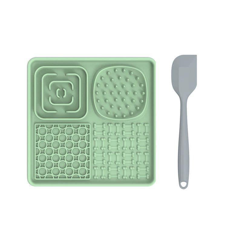 image-Pet Licking Mat - Blue Silica Gel Slow Feed Placemat, Gift (60 characters)