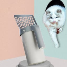 image-Cat Litter Shovel Set - Off-White Plastic