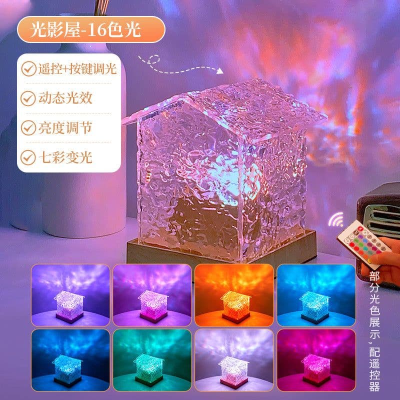 image-Projector Night Light - Water Ripple Romantic Table Lamp