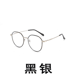 image-Xiaohongshu Douyin anti-blue light radiation mobile phone glasses polygonal myopia men and women Korean version of the tide flat light glasses frame